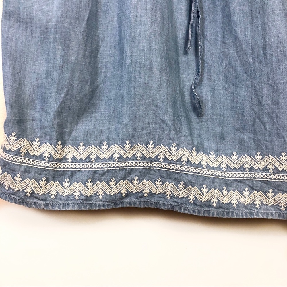 Gap Denim Dress Tie- Waist Size Large - Picture 6 of 7